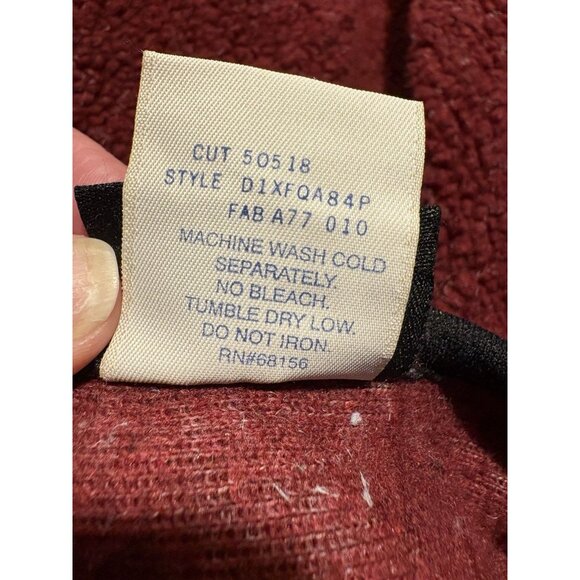 Vintage Palmetto's Fuzzy Fleece Fair Isle Sweater Burgundy Nordic Size Medium - Picture 7 of 8